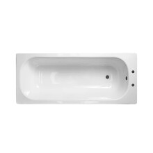 Nes Home Premium 1700 x 700mm Steel Enamel Bath with 2 Tap Holes