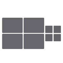 (Grey) Placemats & Coaster Set 8, Non-Slip, Easy to Clean