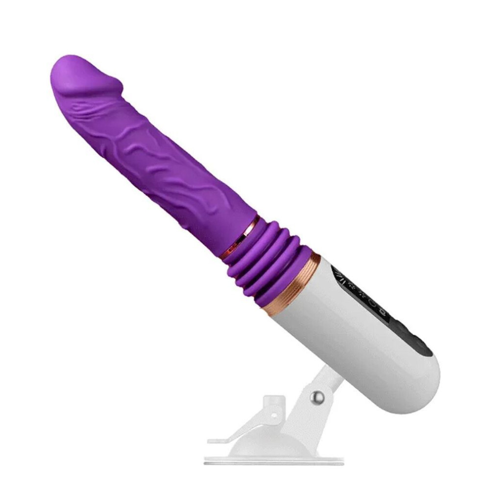 (purple) Auto Retractable Vibrator Female Male G Spot Anal Vagina Sex Machine With Suction Cup Dildo Massager Female Masturbator Adult Toys