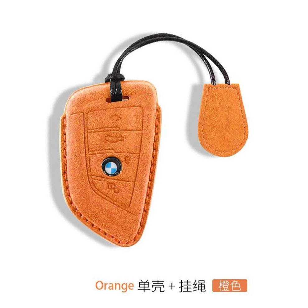 (Other) Leather Car Key Case For Bmw X1 X3 X5 X6 X7 F20 F15 F16 F48 G20 G30 G01 G02 G05 G11 G32 1 3 7 Series Keychain Suede Accessories