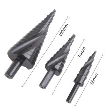 (gold, 3pcs) 1pc 4-12 4-20 4-32mm Hss Cobalt Step Drill Bit Nitrogen High Speed Steel Spiral For Metal Cone Triangle Shank Hole Metal Drill