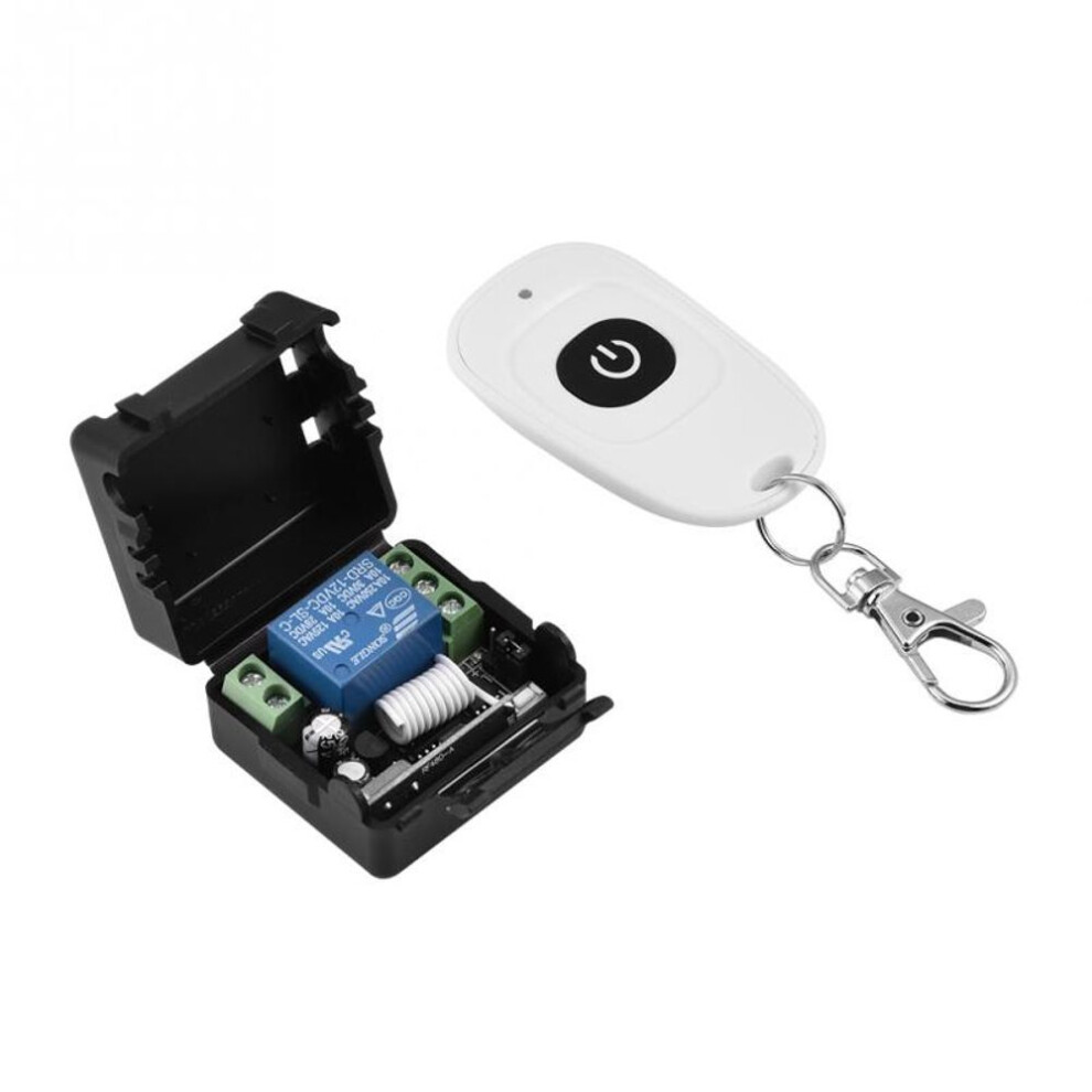 (as the picture) 433mhz Dc 12v 1ch Channel Relay Module Rf Wireless Switch Relay Module + Remote Control Transmitter Diy Kit For Garage Gate Home Appliance