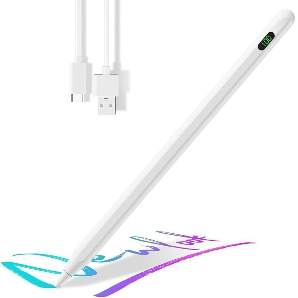 Universal 2nd Touch Pen For Tablet Mobile Phone With Led Digital Display Touch Screen Pencil Stylus Pen For Apple Ipad Huawei Samsung Ios Android