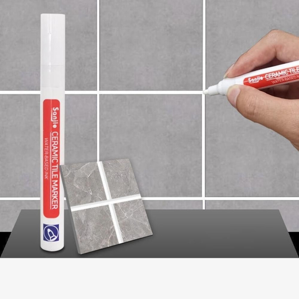 (white) Waterproof White Tile Marker Pen for Grout and Gap Repair