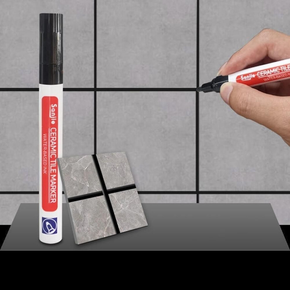 (black) Waterproof White Tile Marker Pen for Grout and Gap Repair