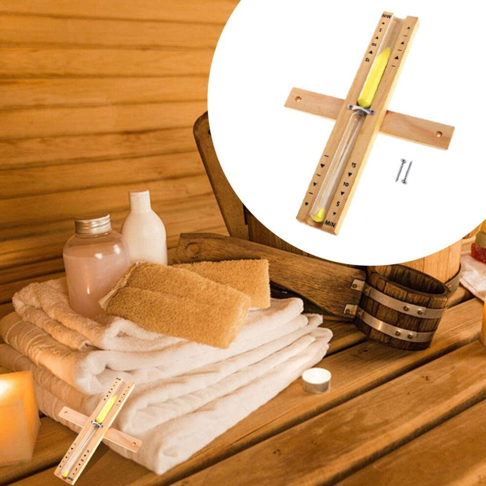 (white) Sauna 15 Minutes Hourglass Sand Timer Accurate Time Management Min Heat Resistant Rotating