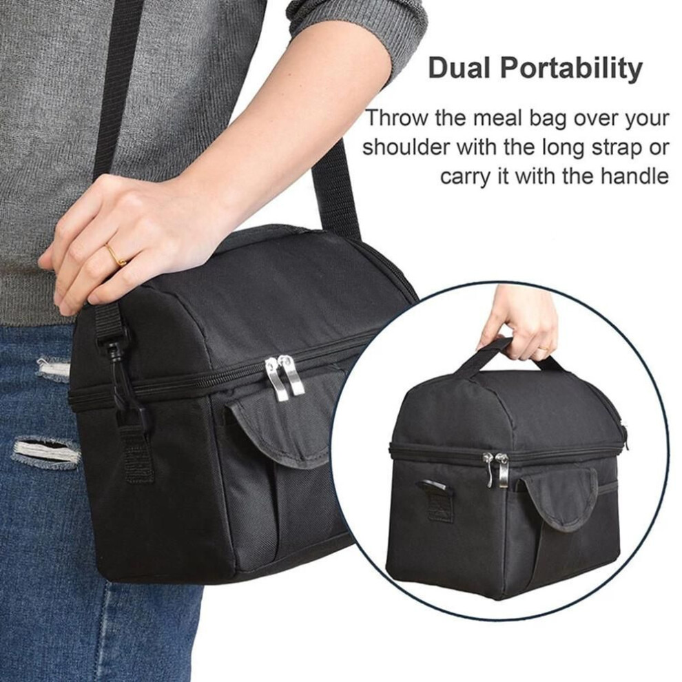 Large Insulated Lunch Bag Thermal Cool Hot Food Storage Tote Box Adult Kids Men