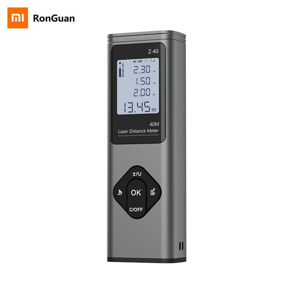 (40 Meter) Xiaomi Ronguan 40-meter Digital Laser Rangefinder Distance Meter Measure Tool Laser Casting Instrument Angle Meter