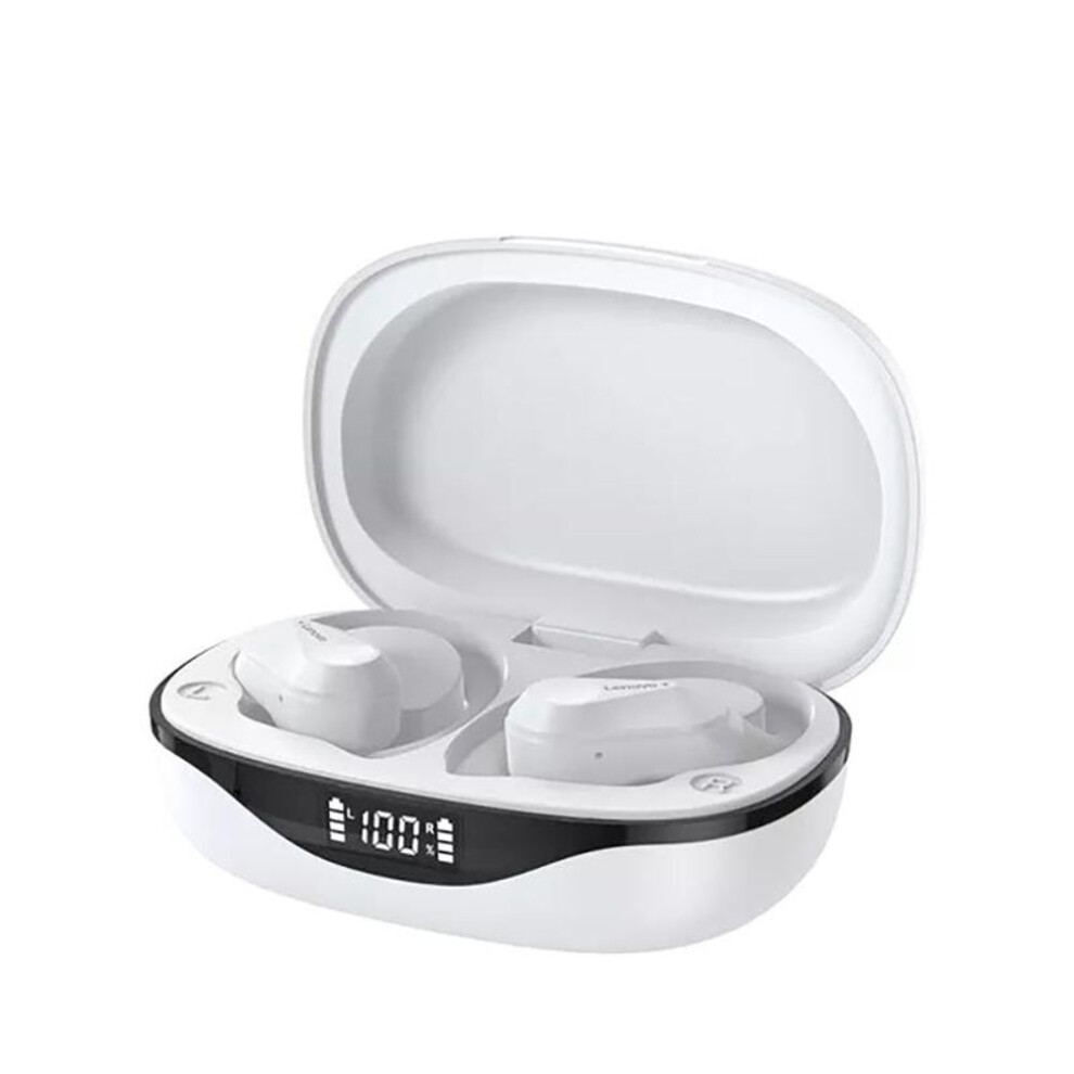 Lenovo (White) Lp75 Wireless Bluetooth Headphones Ear Hook Sports Bluetooth 5.3 Earphones Noise Reduction Hifi Stereo Wireless Earbuds White