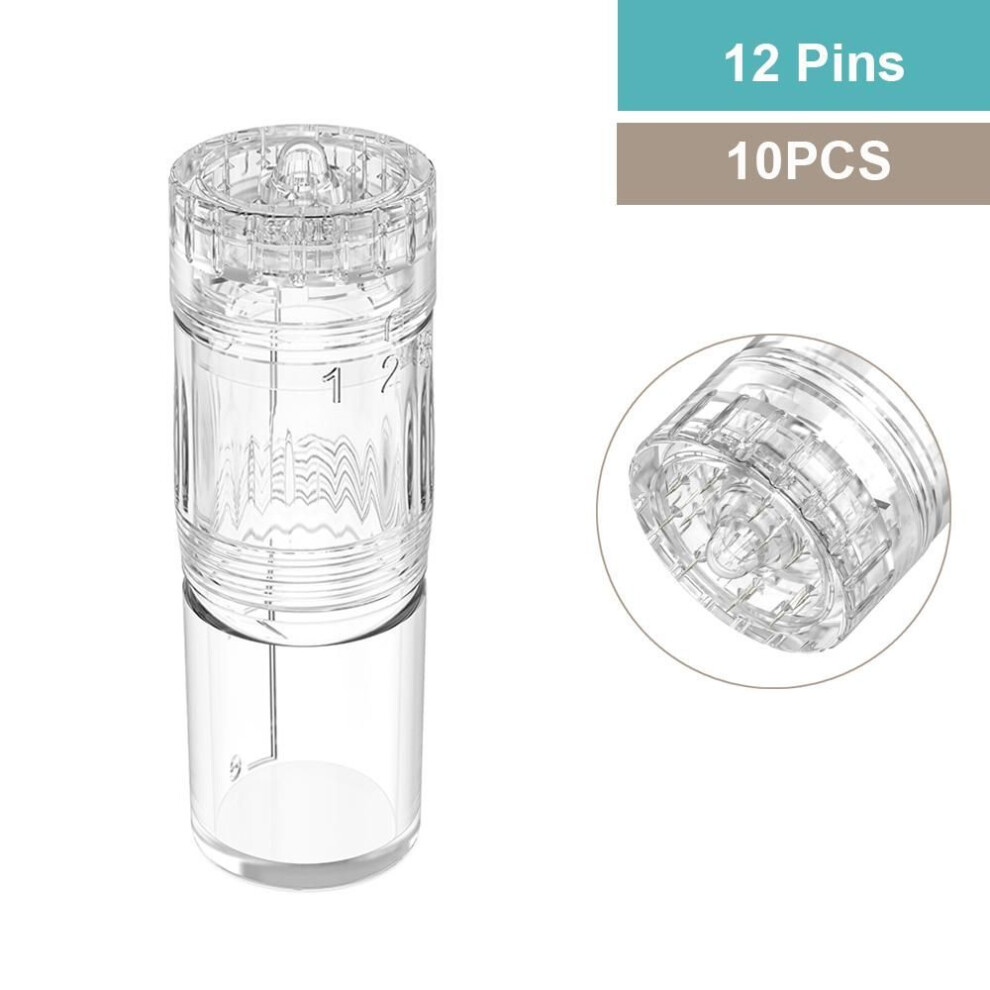 (12Pin-10PCS) Original Hydra Pen H3 Needle Cartridges Kit Replaceable Disposable Derma Pen Replace Needles Mesotherapy Microneedling Needles
