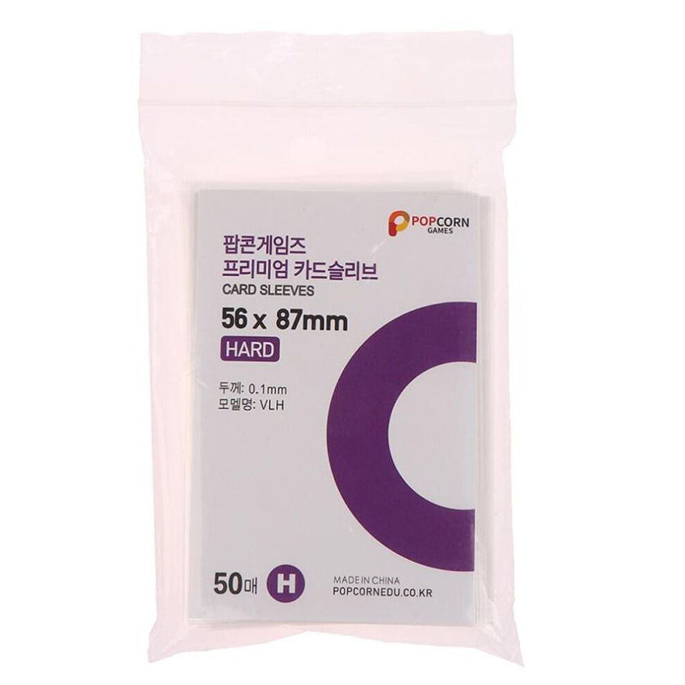 (A) 50pcs Korea Card Sleeves Clear Acid Free Cpp Hard 3 Inch Photocard Holographic Protector Film Album Binder