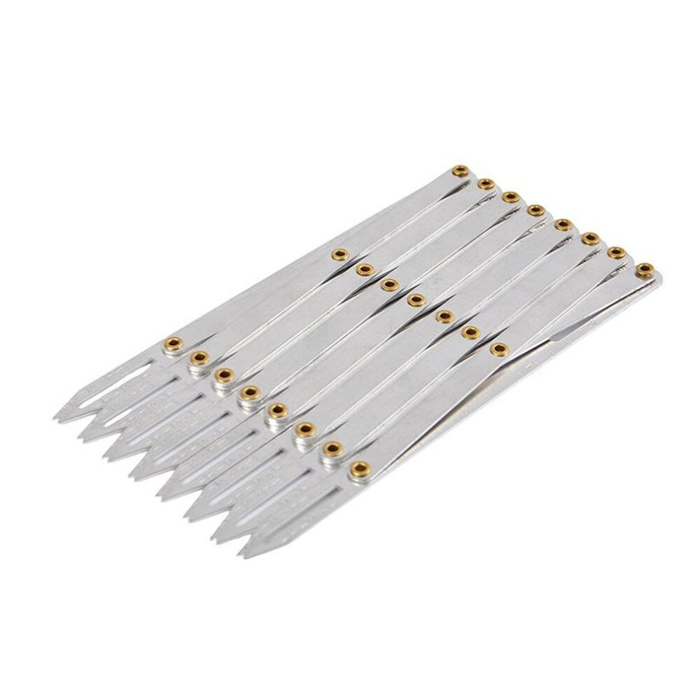 (silver) Buttonhole Spacer Expanding Crafting Guide Rule Sewing Gauge Equidistant Measuring Marking Tool For Grommet Button Holes