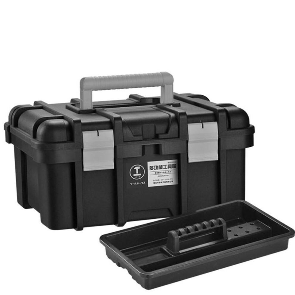 (Black Professional) Electrician Toolbox Portable Rolling Organizer Tool Box Hardware Storage Solution