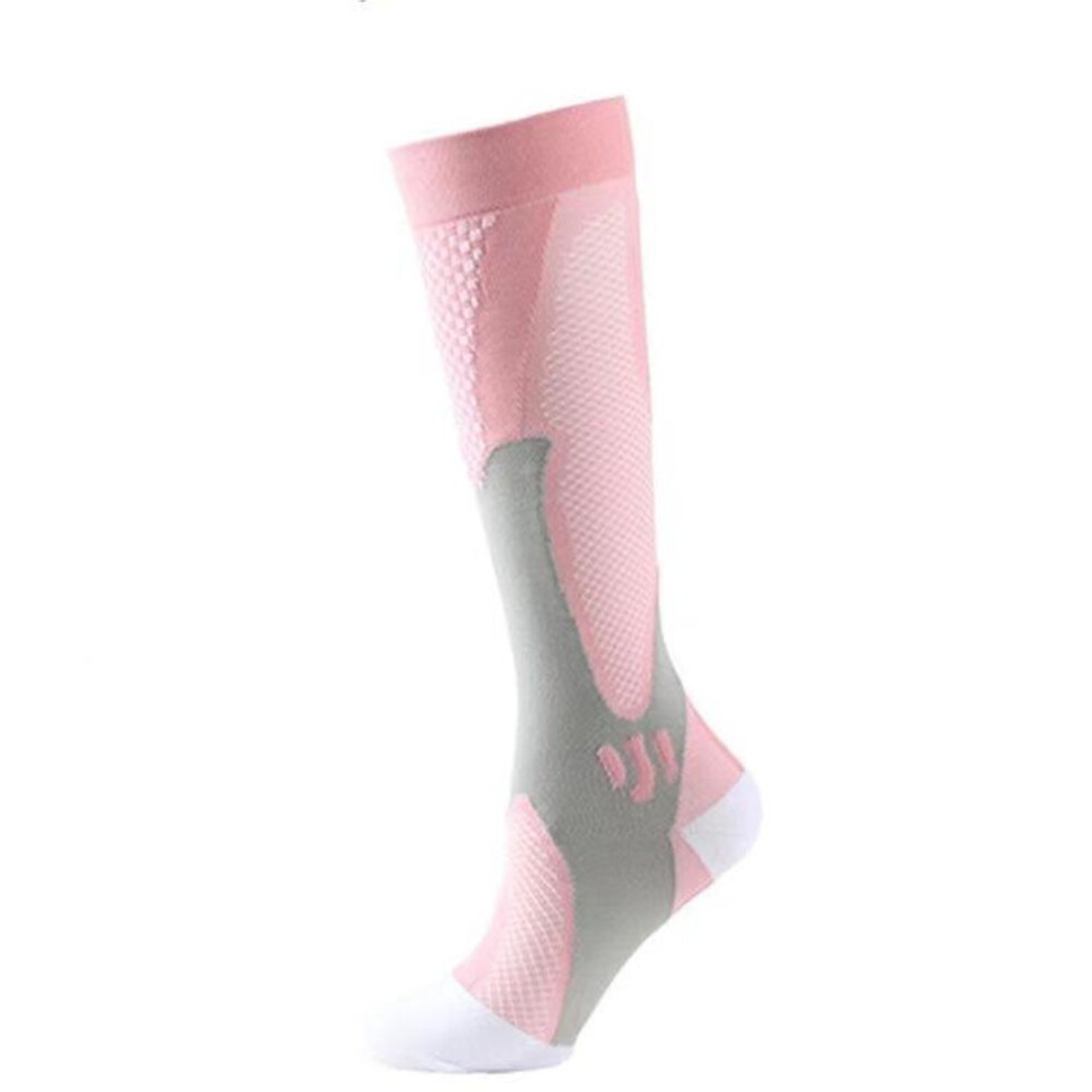 (pink, EU (40-46)) Running Men Women Compression Socks For Football Anti Fatigue Pain Relief 20-30 Mmhg Black Compression Socks Fit For Sport Socks