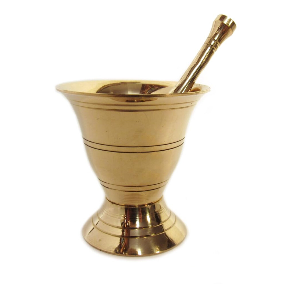 Brass Mortar and Pestle for Saffron and Spices