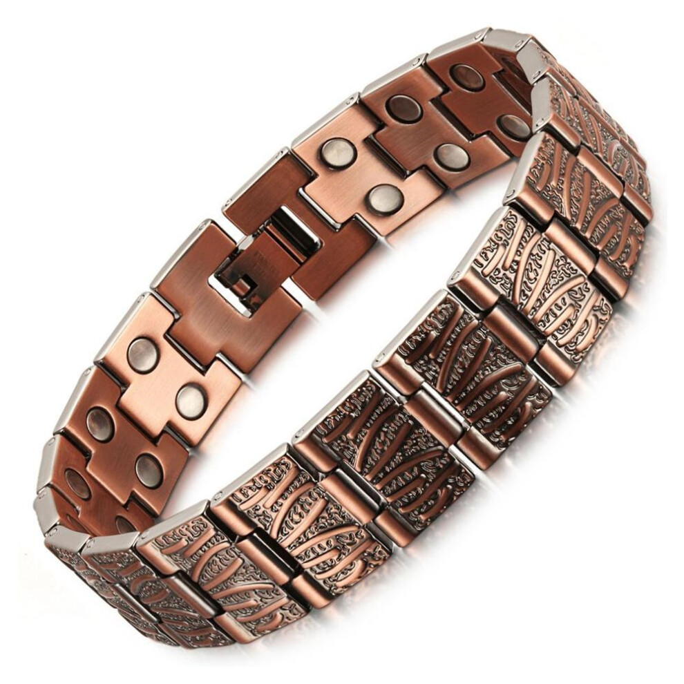 Health Copper Magnetic Bracelet For Men Women Double Row Magnet Therapy Energy Bracelets & Bangles