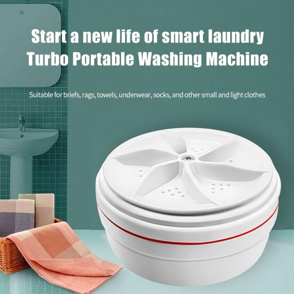 Ultrasonic Turbine Washing Machine Portable Travel Mini Underwear Washer Air Bubble And Rotating Mini Washing Machine