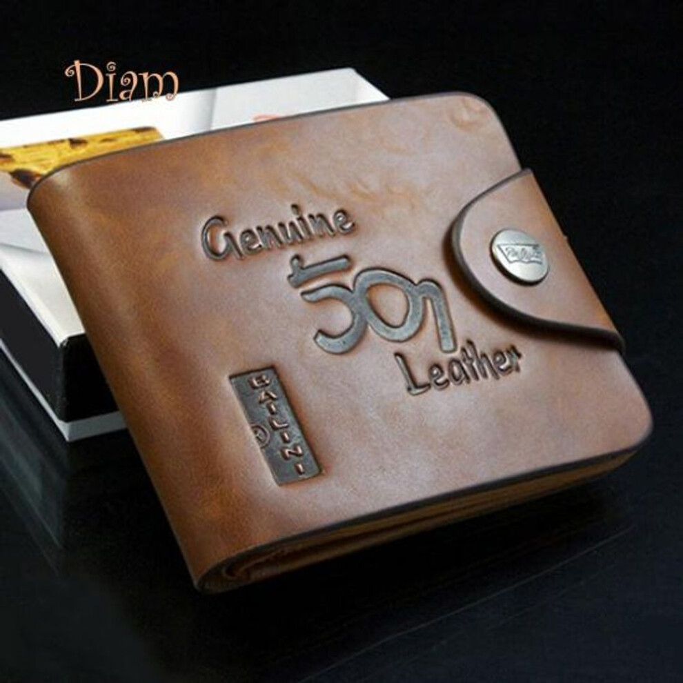 Gq Men Faux Leather Bifold Wallet Card Money Case Holder Slim Coin Purse Pocket