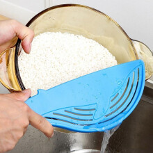 Creative Whale Shaped Plastic Pot Strainer Rice Fruit Vegetable Wash Colanders Kitchen Gadgets Access