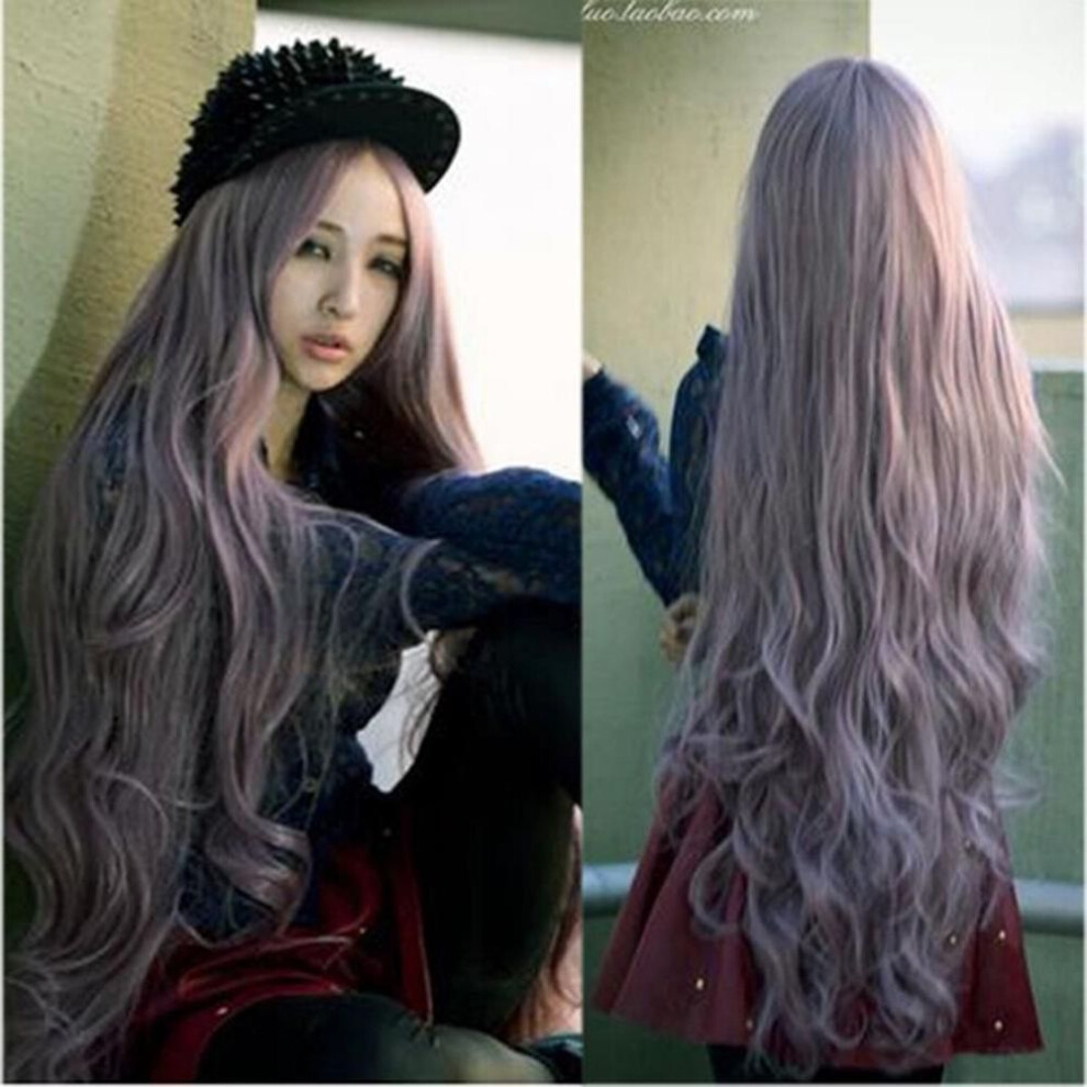 NO.PS 100cm Long Curly Wavy Synthetic Full Hair Wig Hairpiece Party Cosplay Prop Hair Accessories