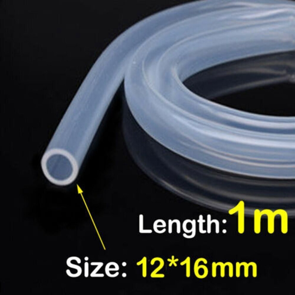 (12x16 mm) Food Grade Out Diameter 4~16mm Plumbing Hoses Beer Milk Pipe Flexible Tube Silicone Rubber Hose