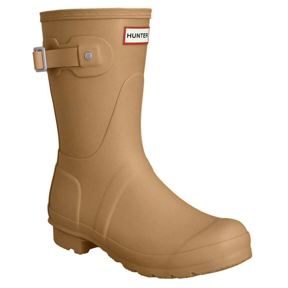 (Grey, 8 (Adults')) Hunter Original Short Rubber Gravel/Biscuit Wellington Boots