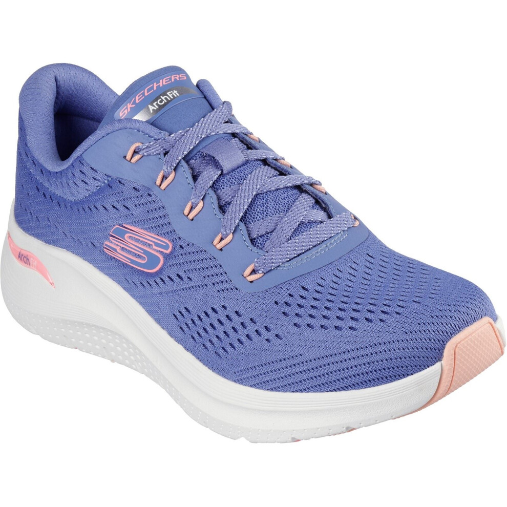 Skechers (Blue, 6 (Adults')) Arch Fit 2.0 - Big League Textile Women's Blue/Pink Trainers