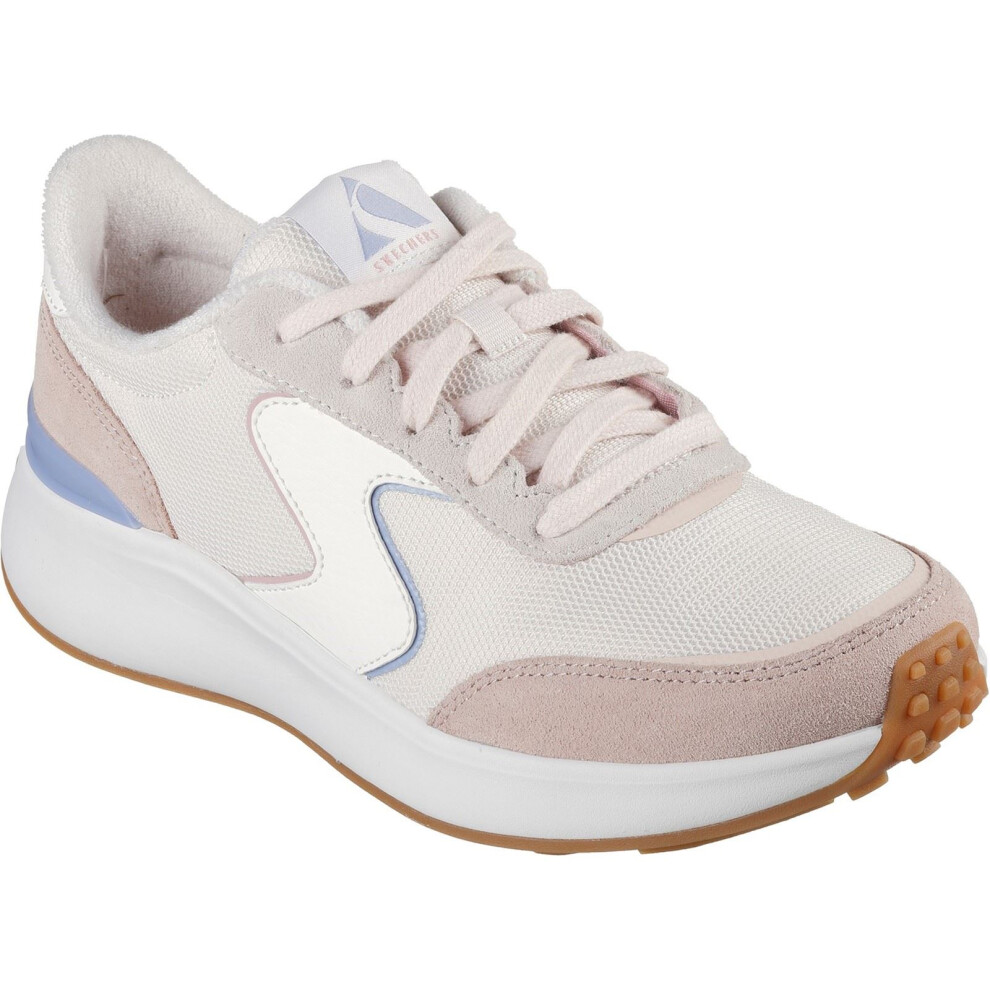 (Pink, 7 (Adults')) Skechers BLVD Retro Runner Leather Women's Light Pink/Purple Trainers
