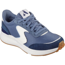 (Blue, 4 (Adults')) Skechers BLVD Retro Runner Leather Women's Navy Trainers