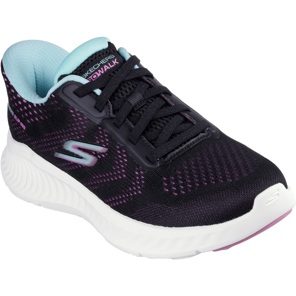 Skechers (Black, 6 (Adults')) Go Walk Now Khloe Textile Women's Black/Purple Trainers
