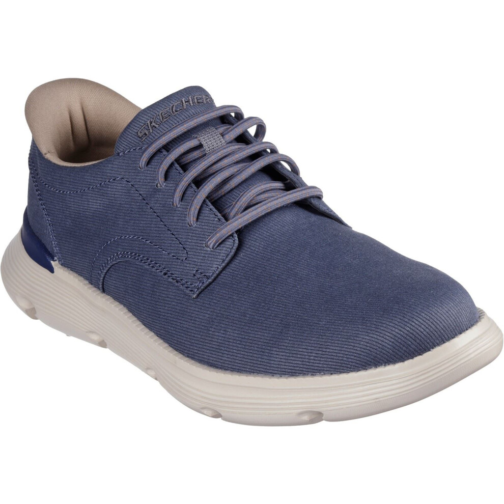 Skechers (Blue, 8 (Adults')) Garza Clive Cotton Men's Blue Lace-Up Shoes