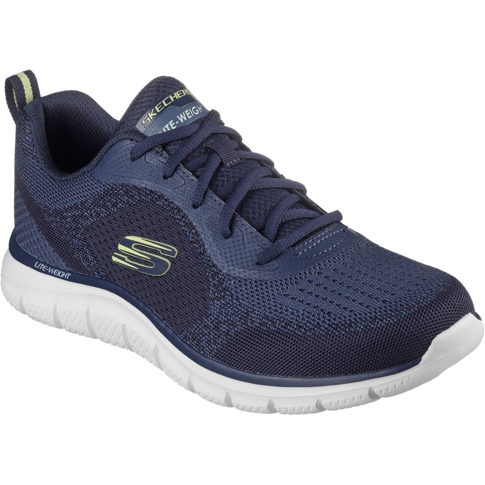 Skechers (Blue, 7 (Adults')) Track Glendor Polyester Men's Navy/Lime Trainers