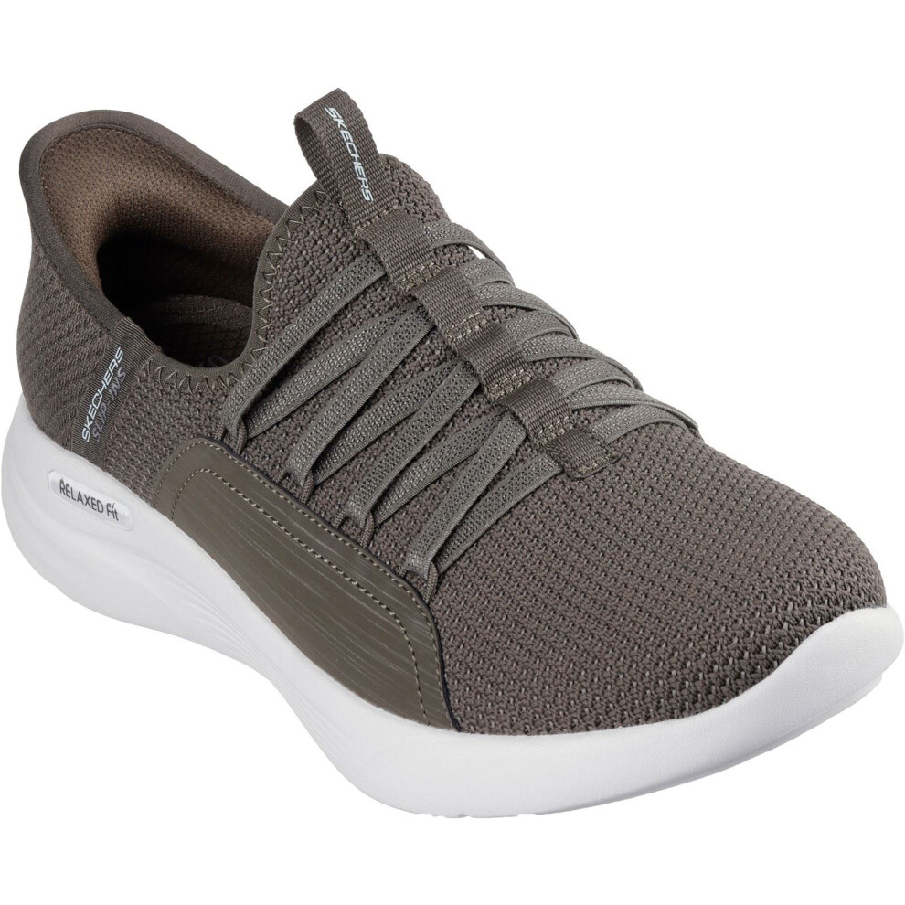 (Green, 3 (Adults')) Skechers Relaxed Fit Sport - Ballet Chic Textile Women's Olive Trainers