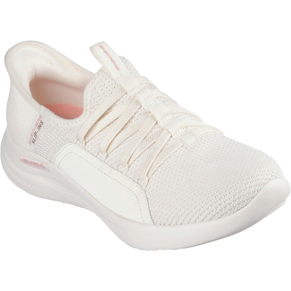 (White, 4 (Adults')) Skechers Relaxed Fit Sport - Ballet Chic Textile Women's Off White Trainers