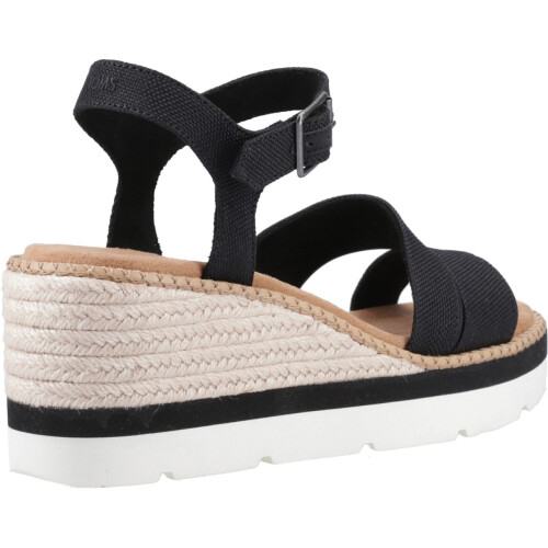 Toms (Black, 7 (Adults')) TOMS Darya Polyester Women's Black Sandals 2