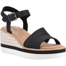 (Black, 5 (Adults')) TOMS Darya Polyester Women's Black Sandals