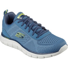 (Blue, 10 (Adults')) Skechers Track Leshur Polyester Men's Slate Trainers