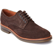 (Brown, 11 (Adults')) Base London Hatfield Leather Men's Burnt Brown Brogues Shoes