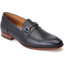 (Black, 11 (Adults')) Base London Russo Leather Men's Black Loafers