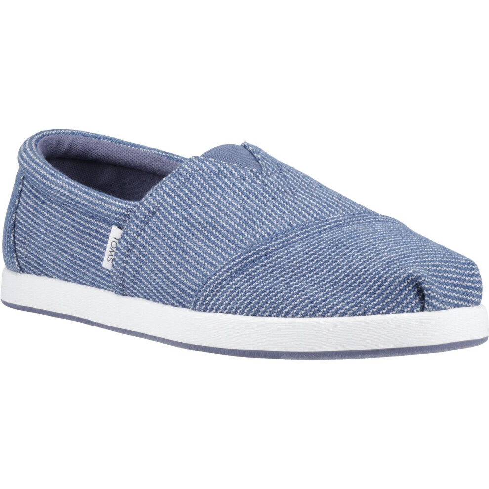 (Blue, 12 (Adults')) TOMS Alp FWD 100% Cotton Men's Dark Sky Espadrilles