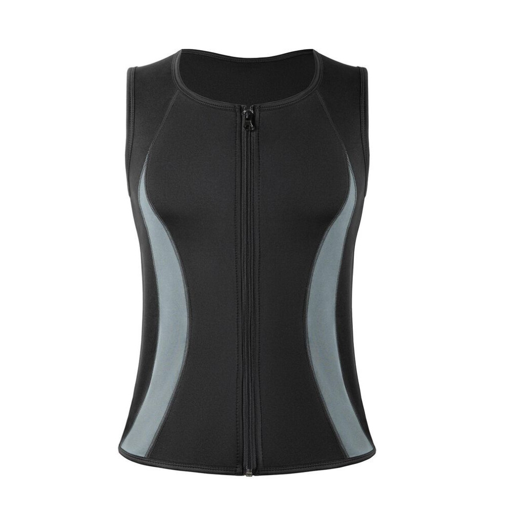 (black, XL) Mens Chest Compression Shirt Gym Fitness Slimming Vest Body Shaper Musculation Undershirt Sweat Shapewear