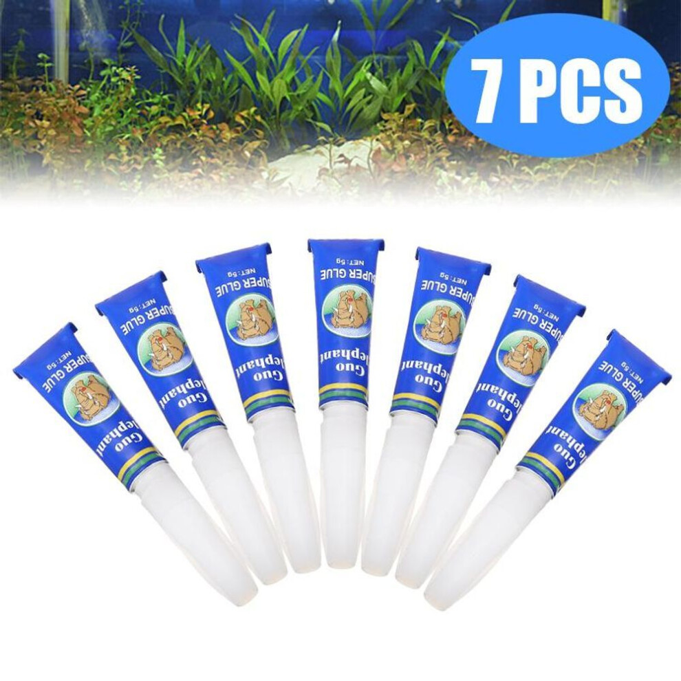 7Pcs Coral Frags and Water Plants Moss Fixed to Rock Aquarium Instant Glue