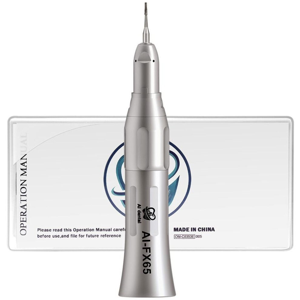 Dental Contra Angle Handpiece Fx65 1:1 Straight Handpiece Fit E Type Air Motor With Outer Water