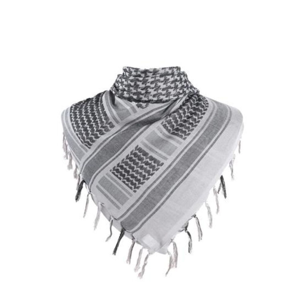 (grey, 110cm) Women Scarf Thickened Palestine Keffiyeh Wide Tassel Printed Vintage Sunshade Decorative Neck Protection Unisex Soft Warm Shawl Four Season Scarf
