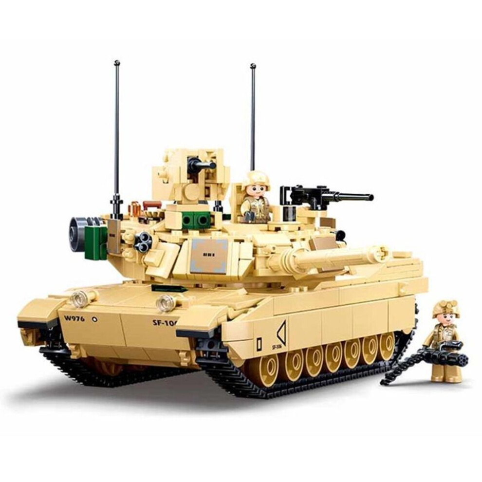 (as the picture) 781PCS Army Tank Model M1A2 Sep V2 Abrams Building Block Kids Bricks Toys Construction Kits