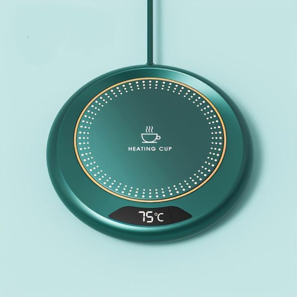 (green) Usb Intelligent Constant Temperature Coaster 3 Temperature Setting Milk Tea Water Heating Pad Cup Heater For Tea Water Office