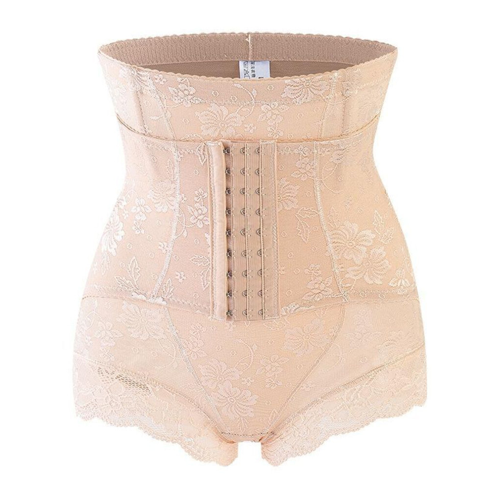(beige, 3XL) Women Waist Trainer Butt Lifter Body Shaper Slimming Underwear High Waist Tummy Control Panties Shapewear Sexy Lace Shaper Panty