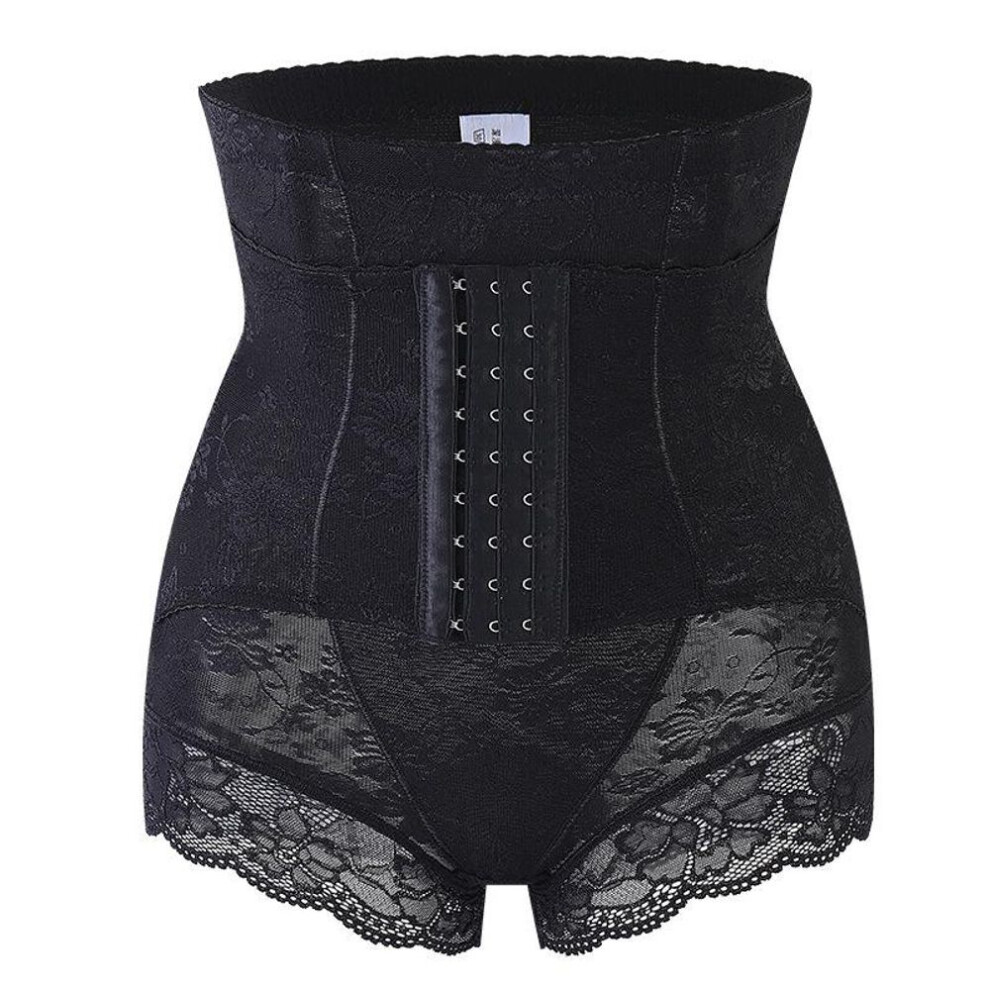 (black, XL) Women Waist Trainer Butt Lifter Body Shaper Slimming Underwear High Waist Tummy Control Panties Shapewear Sexy Lace Shaper Panty