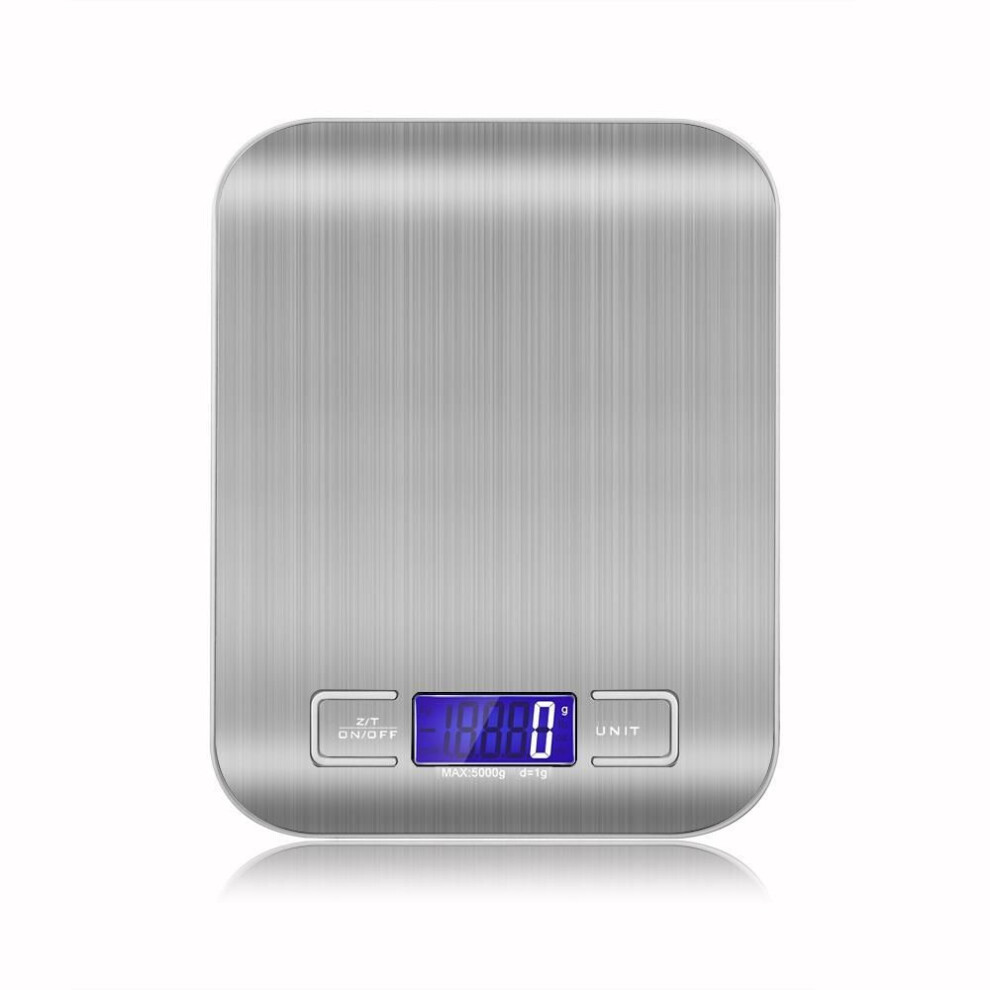 Digital Kitchen Scale Led Display 5kg/1g Stainless Steel Panel Electronic Scales Home Jewelry Food Snacks Weighing Baking Tools