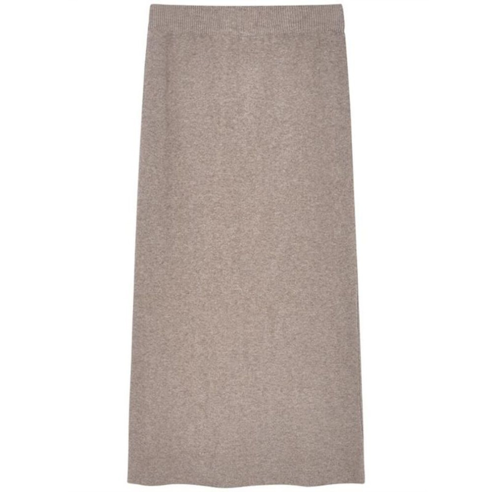 (One Size, khaki) Autumn And Winter Sweater Skirt Elastic Waist Slim A-line Straight Sleeve Knitted Half Skirt Women Split High Waist Skirt Female